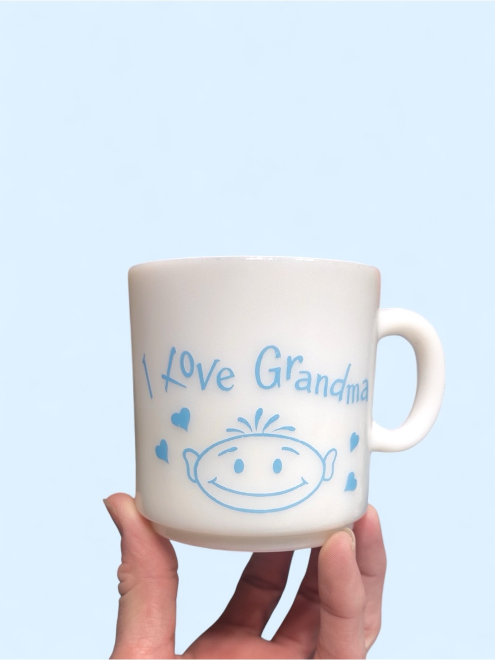 ✨MCM✨1970s✨VINTAGE✨ HAZEL-ATLAS COFFEE MUG “I LOVE GRANDMA”